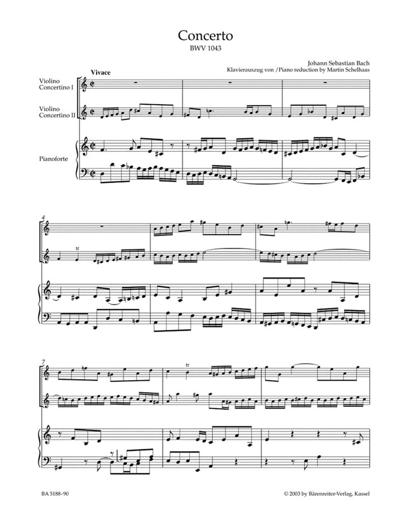 Double Concerto D-Minor BWV 1043
